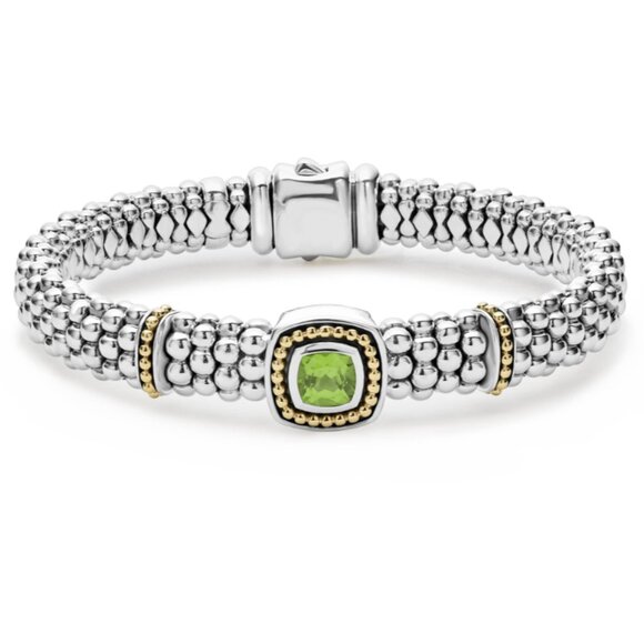 RIttenhouse Collection Peridot Caviar 18K 9mm Bracelet from Lagos